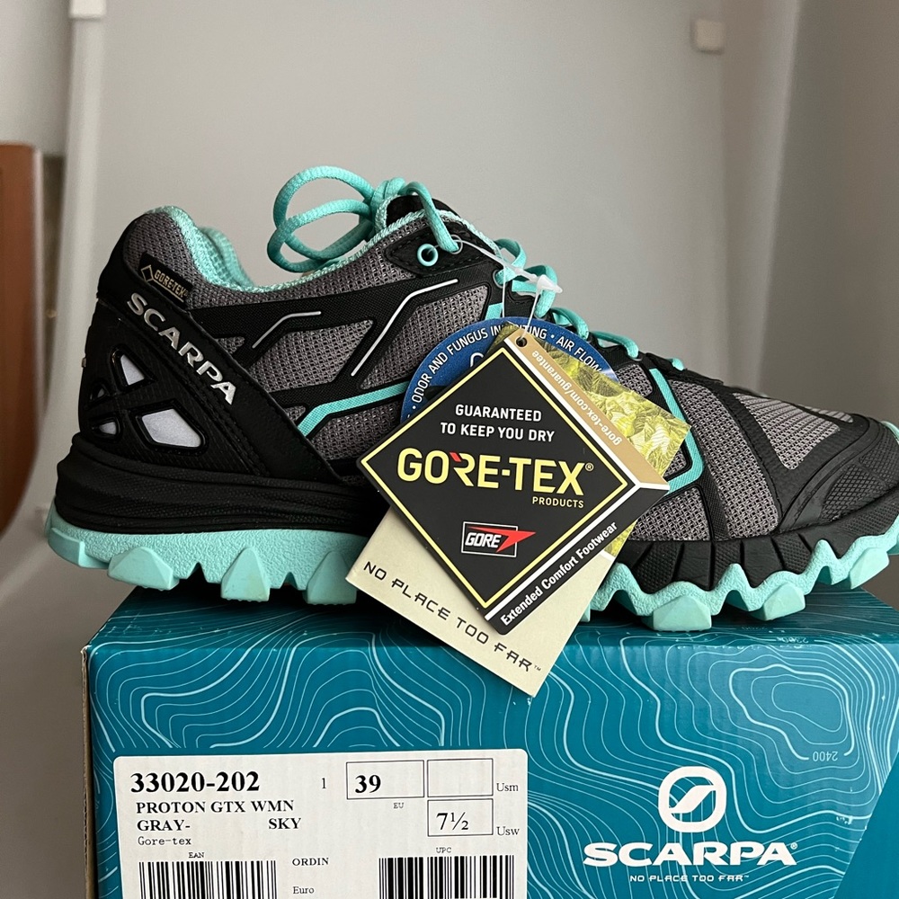 Scarpa Proton GTX  GREY  Gore-Tex Trail Hiking Running Outdoor Women’s Shoes 39